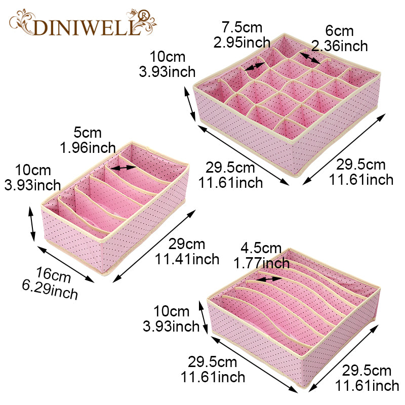 Pink Non-woven Foldable Storage