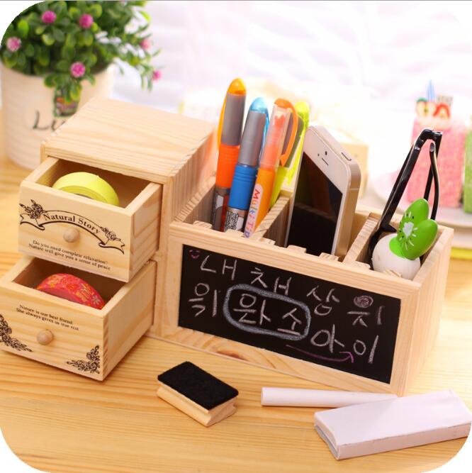 Wooden Tidy Desk Organizer