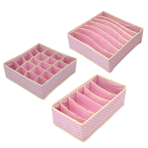 Pink Non-woven Foldable Storage